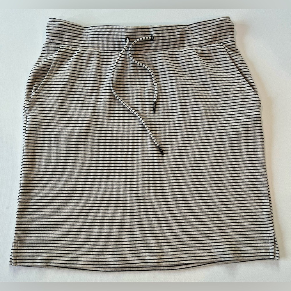 Eliane Rose Drawstring Skirt Striped Navy Cream